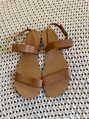 J Crew leather ankle strap sandals